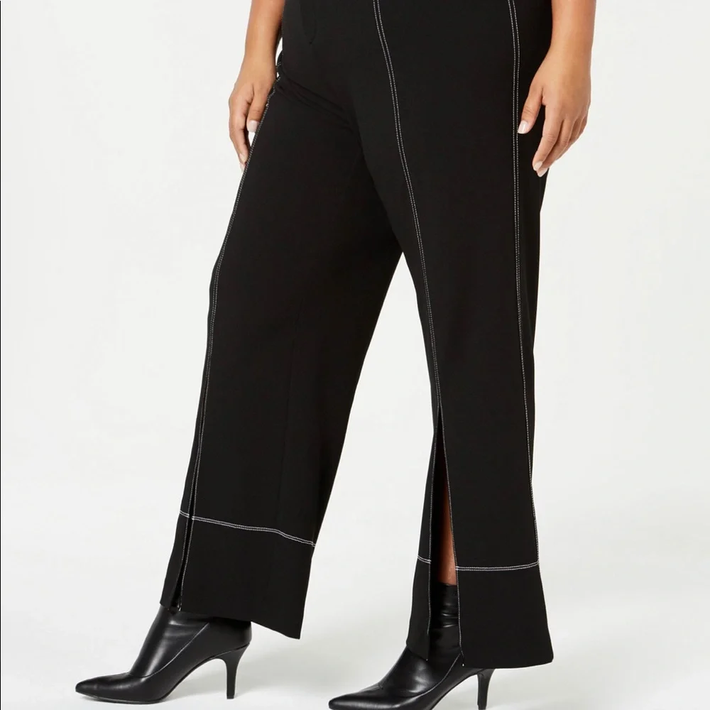 INC Plus Size Slit-Front Pants - Picture 7 of 7